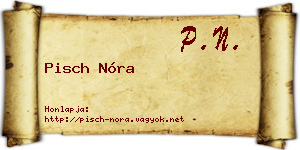 Pisch Nóra névjegykártya
